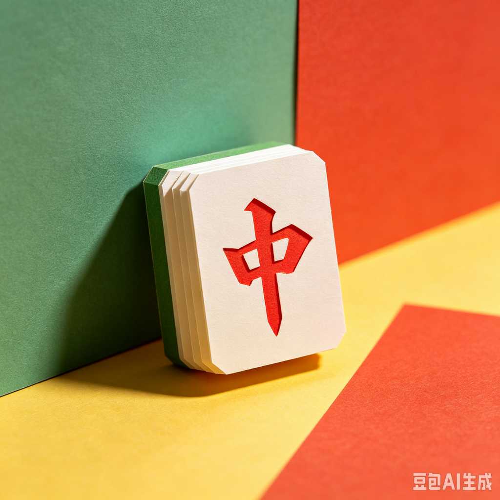 saturated color mahjong set print
